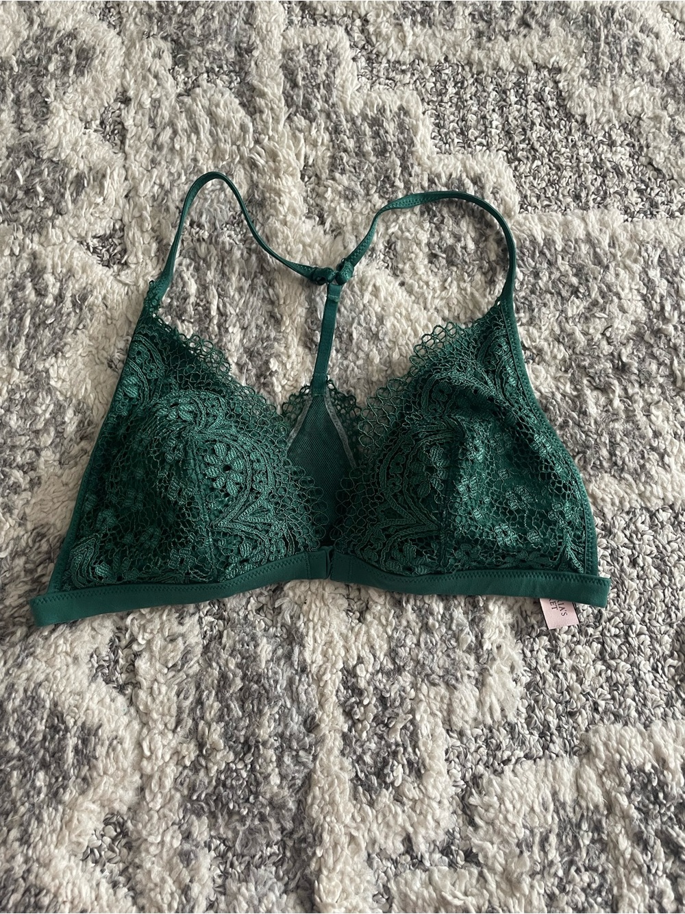 Victoria's Secret Deep Green Lace Racerback Bralette